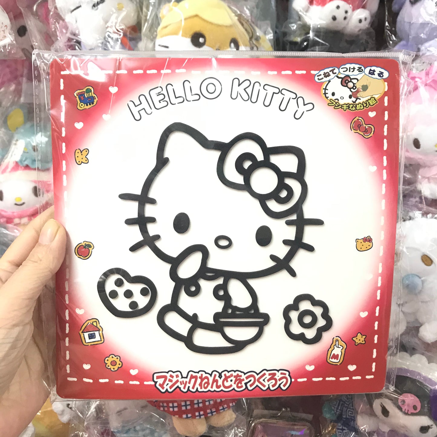 Hello Kitty 魔法泥玻璃貼DIY材料包